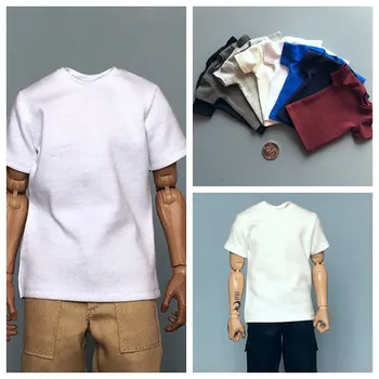 1:6 vyrų skaičius lėlės drabužius trumpomis rankovėmis T-shirt 12