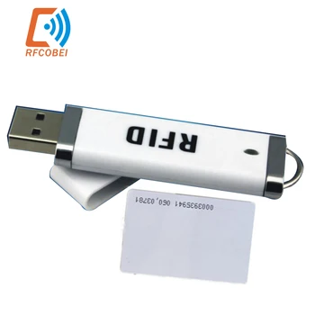 10/8 Bitų Duomenų Nešiojamas MINI USB RDA IC ID Kortelių Skaitytuvas 13.56 MHz 125Khz Žymes Reader Žaisti ir Plug Išvengti Vairuotojas
