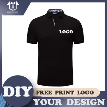 10-spalvos POLO marškinėliai high-end užsakymą atsitiktinis mados visas rungtynes, atvartas vientisos spalvos unisex 