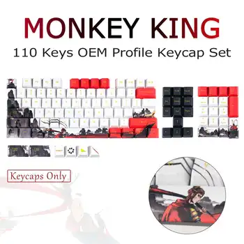 110 keycaps Kelionė Į Vakarus Beždžionių Karalius Keycap PBT Penkių pusių Sublimacijos Vyšnia Aukštis Mechaninė Klaviatūra Keycap Cherry MX