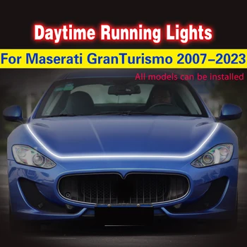 1PCS Automobilio Lempos DRL LED 12V Dienos Veikia Šviesos Maserati GranTurismo 2007-2023 Universalus Auto Vandeniui Lankstus rūko žibintas