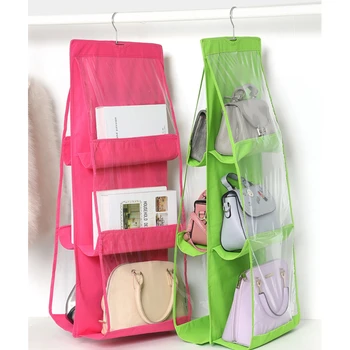 1Pcs Kabinti Rankinėje Organizatorius dvipusis multi-layer skaidri apsauga nuo dulkių namų spinta maišą drabužių Apdailos Saugojimo Krepšys