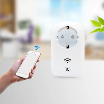 2018 naujas atvykimo mados smart home ES Standartas 16A Balta Wifi Smart Plug Elektros Lizdas App Belaidžio Nuotolinio Valdymo Sienos Kištukas