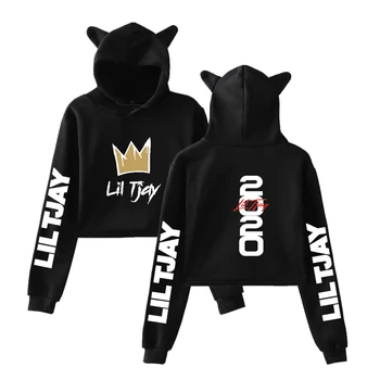 2020 Reperis Lil Tjay Moterų Kačių Ausų Palaidinukė Populiarus Laisvalaikio Streetwear Harajuku Lil Tjay vyrų hoodies moterims