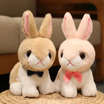 24-35cm Tikroviška Cute Bunny Pliušinis Žaislas Minkštas Mielas iškamša Lėlės, Imitavimo Triušiui Mergina Valentino Vaikas, Gimtadienio Dovana