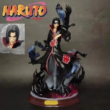29cm Naruto Anime Veiksmų Skaičius, Uchiha Itachi Pvc Statula Shippuden Uchiha Itachi Ir Varna Dvivietis Vadovas Kolekcijos Modelis Žaislas