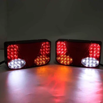 2vnt 12V LED Uodegos Šviesos, Galiniai Stabdžių Signalo Lemputė, Tinka Automobilių, Sunkvežimių, Sunkvežimių Priekabos