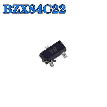 (3000 VNT.) Naujas originalus viso plokštė BZX84C22 Zener diodas 22V pleistras SOT23 šilkografija Y8