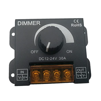 30A/360W LED Dimmer, Reguliuojamo Ryškumo Lempa, Lemputės, Juostelės Vairuotojo Vienos Spalvos Lemputė Maitinimo Valdiklis