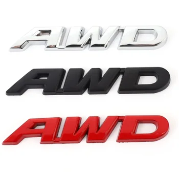 3D Metalo AWD Logotipas, Emblema Lipdukas 4WD Ženklelis Decal Logotipą VW 