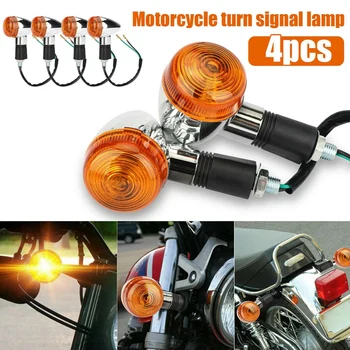 4PCs Motociklo Posūkio Signalai, Gintaras Žibintai LED Indikatorius, Yamaha, Suzuki