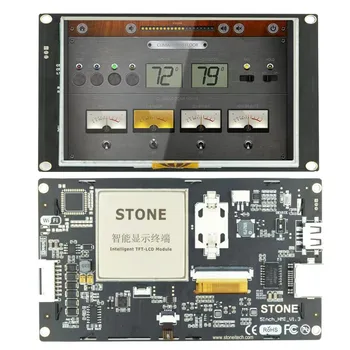 5.0 TFT LCD Pramonės Serijos Ekranas Visiškai suderinama su RS232/TTL UART Sąsaja ir USB port RS232/RS422 / RS485/ TTL / LAN prievadas