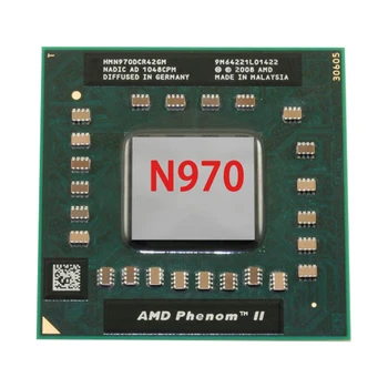 AMD Phenom II Quad-Core Mobile N970 2.2 GHz Quad-Core Quad-Sriegis CPU Procesorius HMN970DCR42GM Socket S1