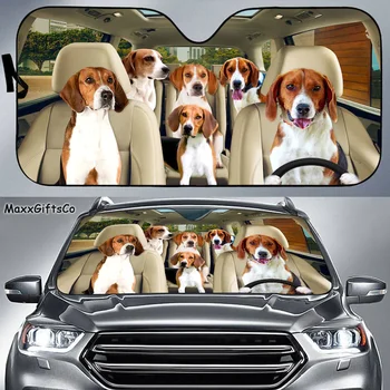 Amerikos Foxhound Automobilių Saulė Pavėsyje, Amerikos Foxhound Prekinis, Galinis Stiklo, Šunų Šeimos Skėtį Nuo Saulės, Šunys, Automobilių Reikmenys, Šunų Mylėtojai Dovana, Automobilių