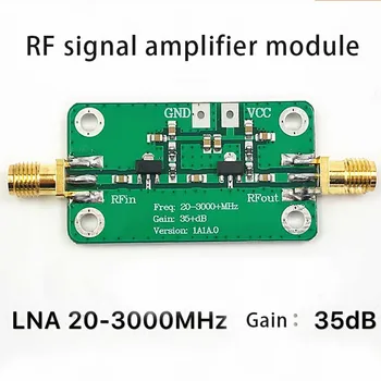 Antenos modulis RF plačios žemo triukšmo stiprintuvas LNA20-3000 MHZ dažnio padidėjimas 35 db Radijo dažnio signalo stiprintuvo modulis