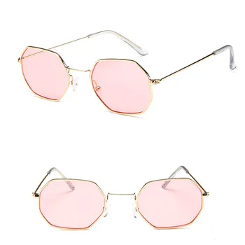 ASUOP naujas šešiakampis mados ponios akiniai nuo saulės classic prekės ženklo dizaino retro turas vyriški akiniai ketaus rėmo UV400 akiniai nuo saulės
