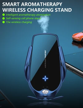 Automobilinis Telefono Laikiklis Su 15W Belaidis Kroviklis, Skirtas Visų Mobiliųjų Telefonų Magnetinio USB Jungtis, Infraraudonųjų spindulių Jutiklis Aromaterapija