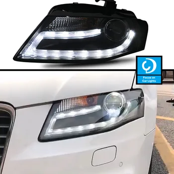 Automobilio Priekio priekinis žibintas, Skirtas A4 B8 2009-2012 A4L LED Žibintas Stiliaus Su Dinamiškas Posūkio Signalo Objektyvas Automobilių Aksesuarai Asamblėja
