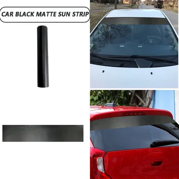 Automobilių Gloss Black Sun Juostelės Universaliųjų Automobilių Van Priekinio stiklo Sunstrip 130 X 20CM Priekinio lango Saulė Juostos, Automobilių Priekinio/Galinio vaizdo skėtį nuo saulės