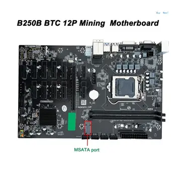 B250 BTC Kasybos Plokštė LGA 1151 DDR4 12 x Grafika Kortelės Lizdas SATA3.0 USB3.0 Mažos Galios už BTC Miner Kasyba