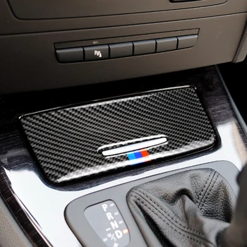 BMW E90 E92 E93 Anglies Pluošto Interjero lipdukas Automobilių Saugojimo Dėžutė Skydelio Apdaila Padengti lipdukai 2005-2012 m. 3 serijos Priedai
