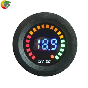 DC12V 12V spalvotas ekranas voltmeter DC LED skaitmeninis ekranas voltmeter skaitmeninis ekranas voltmeter tinka automobiliams ir motociklams