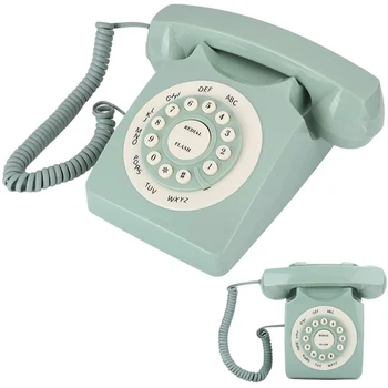 Derliaus Fiksuotojo Ryšio Telefono Retro Stiliaus Corded Stalinis Telefonas Antikvariniai Europos Telefonas Žalios Didelės Raiškos Skambinkite Didelis Aišku Mygtuką