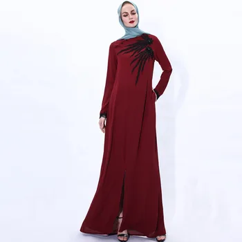 Donsignet Musulmonų Suknelė Musulmonų Mados Abaja Dubajus Granulių Temperamentas Ilga Suknelė Abaja Turkija, Saudo Arabija