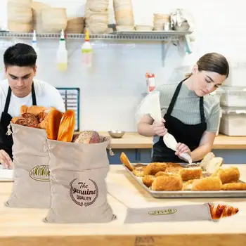 Duonos Saugojimo Krepšys Duonos Saugojimo Konteinerių Naminės Duonos Nebalinti Daugkartinio Naudojimo Maisto Produktų Laikymo Su Raišteliu Housewarming