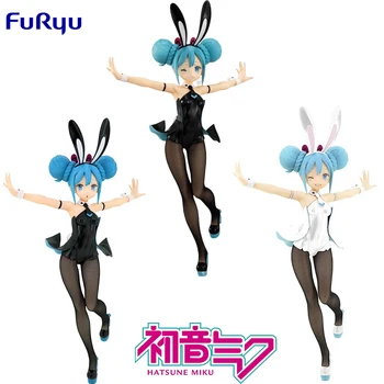FuRyu BiCuteBunnies Hatsune Miku Juoda Balta Katytė Mergina Blink 31CM Originalus Anime figūrėlių Kolekcija Modelio Apdailos Žaislas