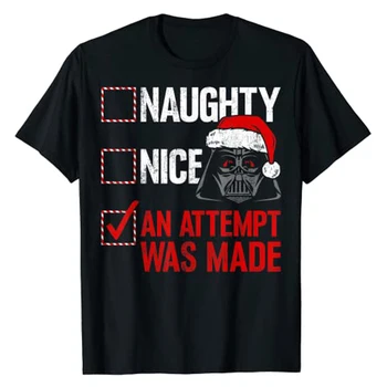 Kalėdų Neklaužada arba Gražus Bandymas Buvo atliktas Kontrolinis sąrašas T-Shirt Juokingi Kalėdos Kostiumas Dovanos Estetinės Rūbų, Grafinis Tee Y2K Viršūnės
