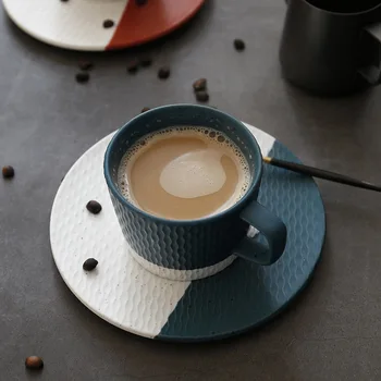 Keramikos Kūrybinis Kavos Puodelių, Bokalų Japonų Keramikos Kavos Puodelis ir Lėkštelė Nustatyti Rankena su plokštele Japonija Stiliaus Puodelius