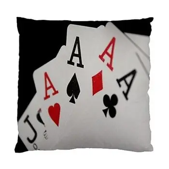 Kortelės Pagalvės užvalkalą Four of a Kind Tūzai Poker Kortelės Pagalvėlės Dangtis Mesti Pagalvės Atvejais Aikštėje Užsakymą Išspausdinti Namų Sofos Dekoro 18