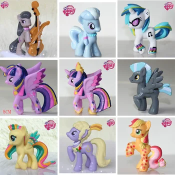 Mano Mažai Pony Lėlės Žaislų Kolekcija Ponis Veiksmų Skaičius, Twilight Sparkle Vaivorykštė Brūkšnys Vaikams Dovanų Mini Statulėlės Vaikų Dovanų
