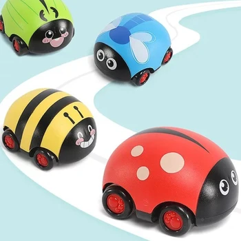 Mielas Mini Dvigubą Galinį Inercinės Animacinis Žaislas, Atsparumas Smūgiams Automobilių Patenka atsparaus Modelio Automobilių Vaikams Dovanos