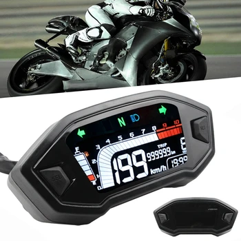 Motociklo LED LCD Spidometras Skaitmeninis Odometras Apšvietimas 1,2,4 Cilindrų 10000 RPM Rodyti Tachometras Su Skaitmeniniu Jutiklis