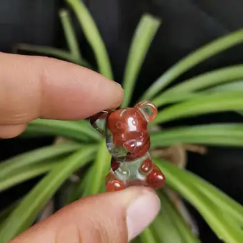 Natūralaus Gaisro kvarco kristalo drožyba mažylis Kvarco kristalo gyvūnų statula už pakabukas