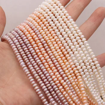 Natūralūs Gėlavandenių Perlų Zawalcowany Plokščios Formos Karoliukai Papuošalai Priėmimo 