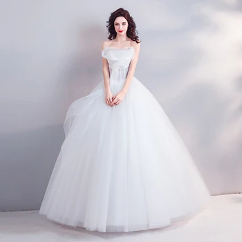 Naujas Atvykimo Princesė Vestuvių Suknelės Stebėjimo Visas Ilgis Reljefiniai Kamuolys Chalatai Iliuzija Liemenė Ruched Balto Dramblio Kaulo Vestuvinės Suknelės