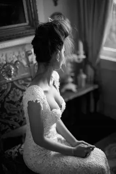 naujas atvykimo vestidos de fiesta kristalų zawalcowany ilgas, elegantiškas, seksualus backless Venecijos nėriniai unikalus nuotakos motina nuotakos suknelės