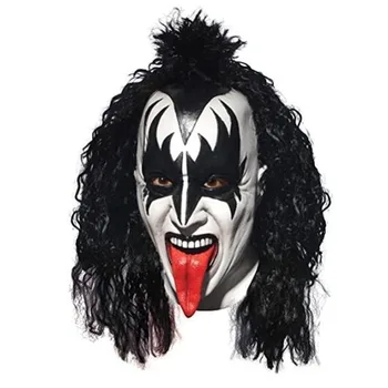 Naujas Kiss Gene Simmons Dainininko Kaukė Helovinas Siaubo Kaukė Crazy Muzikos Festivalis Kaukė