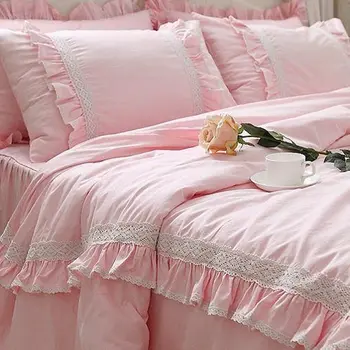 Naujas nėrinių pynimas patalynės komplektas elegantiškas princesė patalynės atitikimo antklode padengti lovatiesė emboridery lova, drabužių vestuvių dekoravimas