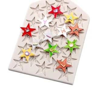 Penkių Žvaigždučių laišką Skysto silikono formos Silikono Formos Minkštas Tortas Dekoravimo Priemonės Silikono Gimtadienio Tortas Įrankiai