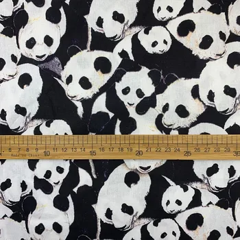 Platus 110cm Puikus Kinijos Gyvūnų 100% Medvilnės Audinio Panda raštuoto Audinio 