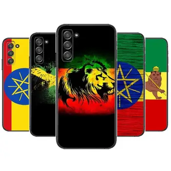 Retro Etiopijos Vėliava Telefono dangtelį korpuso SamSung Galaxy s6 s7 S8 S9 S10E S20 S21 S5 S30 Plius S20 fe 5G Lite Ultra Krašto