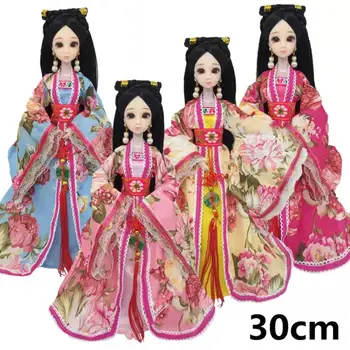 Senovės Princesė Barbie Lėlės Drabužiai Cosplay Tradicinės Kinų Stiliaus Grožio Kostiumas 1/6 BJD Priedai Mergina Dovana