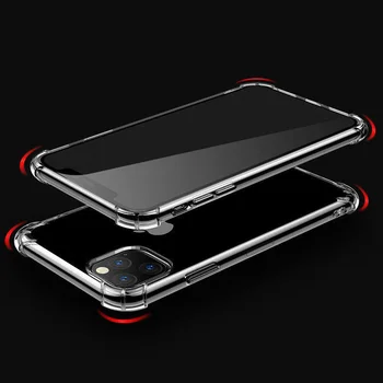 Silikoninis Minkštas Telefono dėklas su oro Pagalvė Iphone 7 8 X Xs Xr 11 atsparus Įbrėžimams ir Drop-įrodymas, Telefono dėklas Anti-pirštų atspaudų