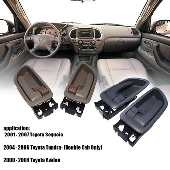 Smėlio spalvos/Pilka Viduje Durų Rankena Kairėje tinkamą Porą Toyota Sequoia Tundra Avalon 69205-0C030-E1, 69206-0C030-E1