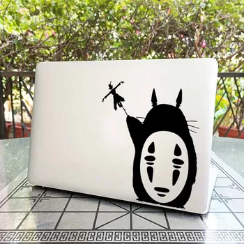Totoro Ne Veido Vyras Sujungti Vinilo Decal Nešiojamas Lipdukas, skirtas Macbook Air 13 Pro 16 Tinklainės 12 15 Colių Mac Odos iPad Sąsiuvinis Dekoras