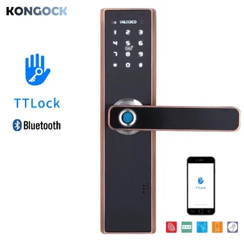 TTLock APP mikroprocesorinių durų užraktas, biometrinių pirštų atspaudų elektroninių slaptažodį skaitmeninės prieigos prie kortelės namuose butas airbnb